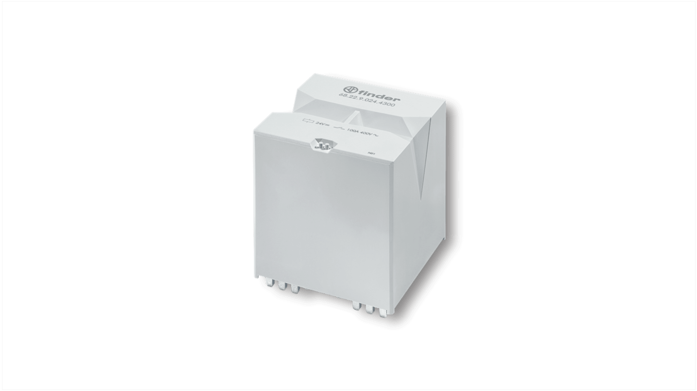 Finder PCB Mount Power Relay, 12V dc Coil, 100A Switching Current, DPST