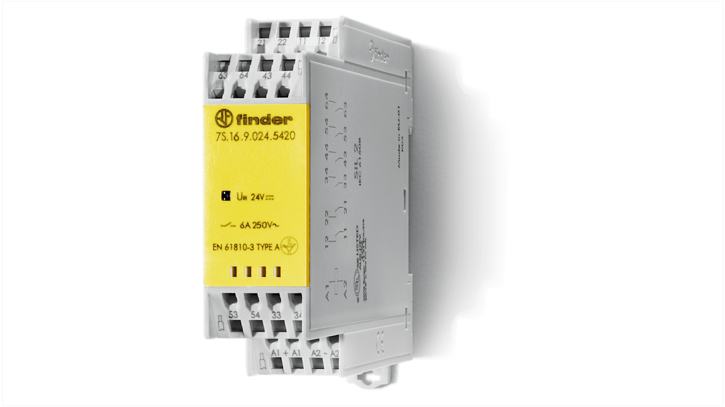 7S.16.8.230.0420 | RELAY MODULE , 4NO+2NC 6A 230-240VAC | RS