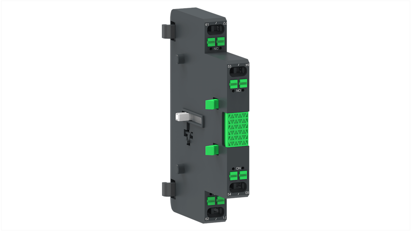 Blocco di contatti ausiliari Schneider Electric, 2 contatti, 1 NA + 1 NC, montaggio laterale, serie LAG8N