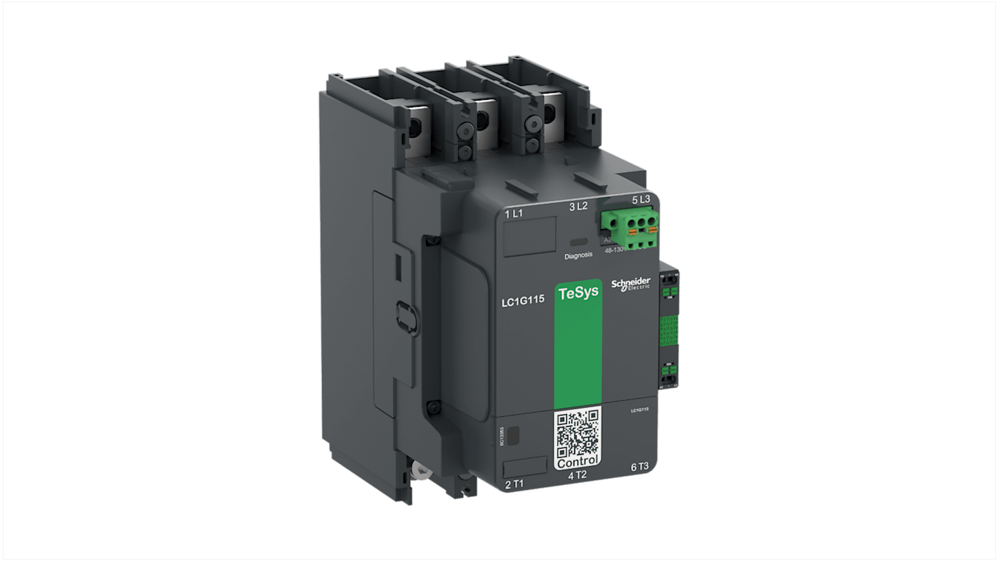 Contattore Controllo del carico Schneider Electric, serie LC1G115, 3 poli, 1 NA + 1 NC, 250 A, bobina 48 → 130 V