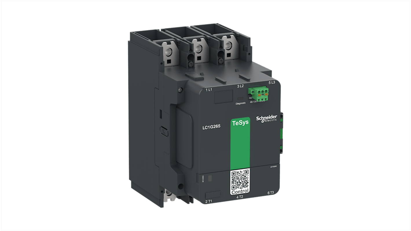 Schneider Electric LC1G330 Series Contactor, 100 → 250 V ac/dc Coil, 3-Pole, 440 A, 1 NO + 1 NC