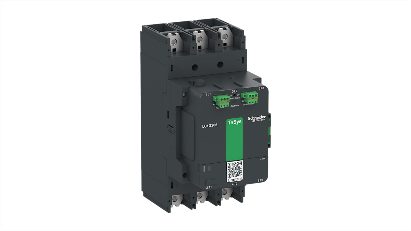 Schneider Electric LC1G500 Series Contactor, 200 → 500 V ac/dc Coil, 3-Pole, 700 A, 1 NO + 1 NC