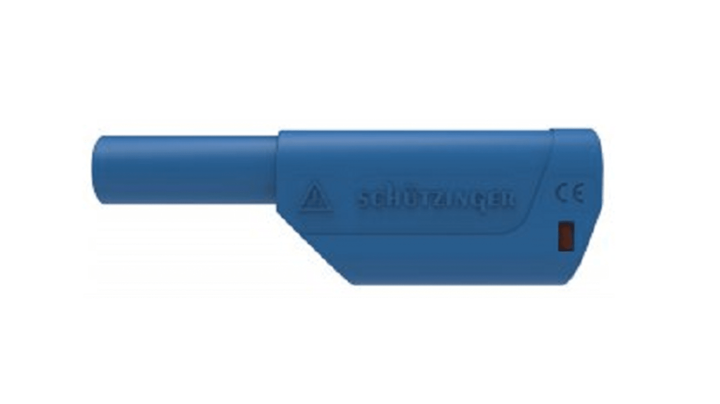 Schutzinger Bananenstecker Grün, Kontakt vernickelt, 1kV / 32A, Schraubanschluss