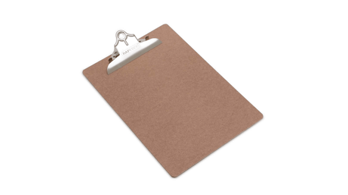 Rapesco Hardboard Clipboard, A4+, Brown