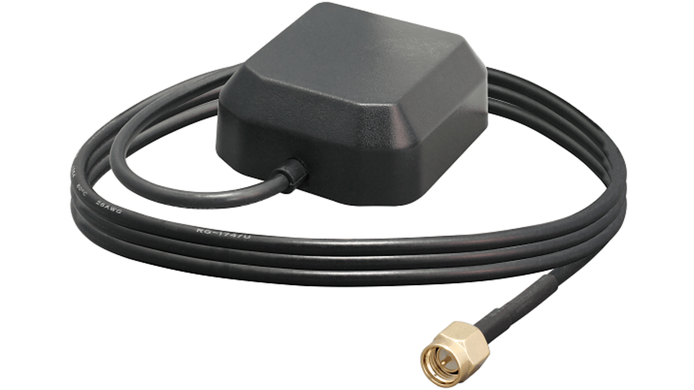 Linx ANT-GNRM-L12A-3 Square GPS Antenna with SMA Male Connector, GPS | RS