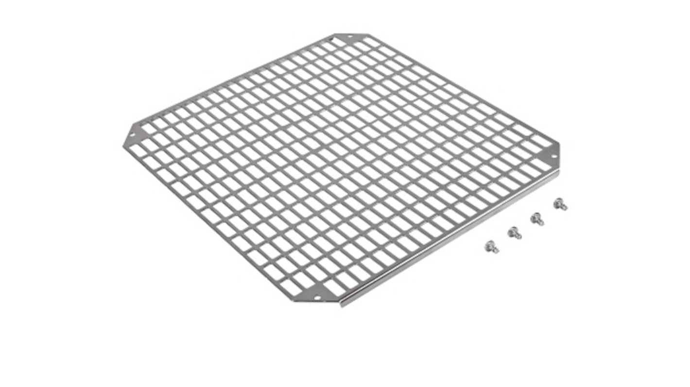 MPP ARCA 3030 Fibox Galvanised Steel Perforated Mounting Plate, 250mm