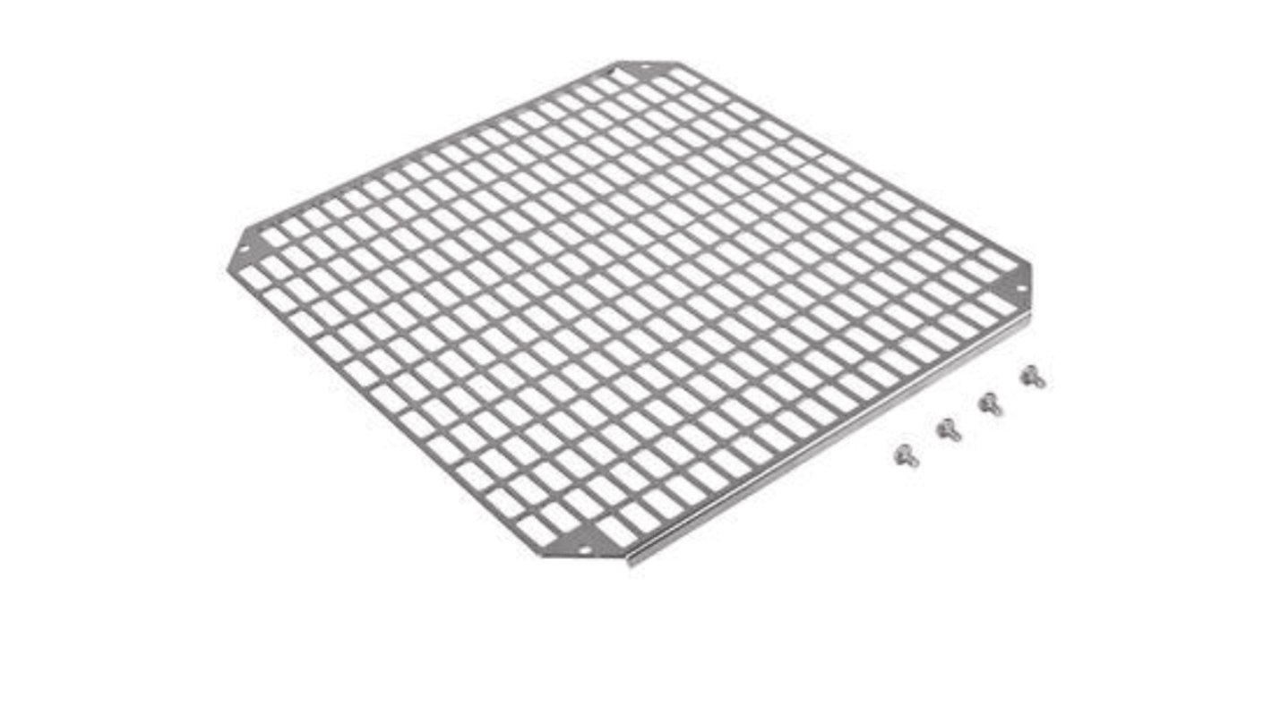 Fibox Galvanised Steel Perforated Mounting Plate, 350mm W for Use with ARCA Series