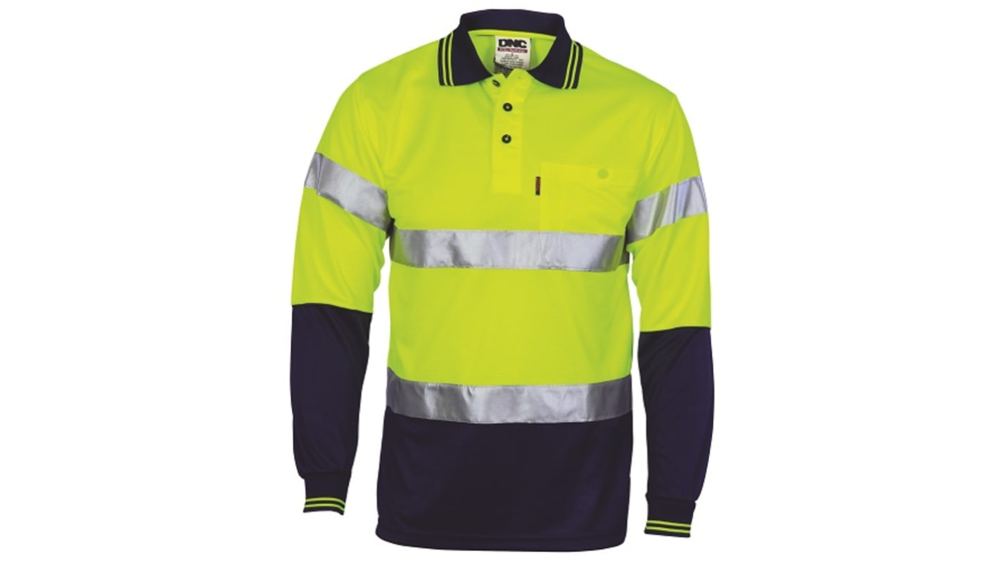 DNC 3716 Yellow/Navy Hi Vis Polo Shirt