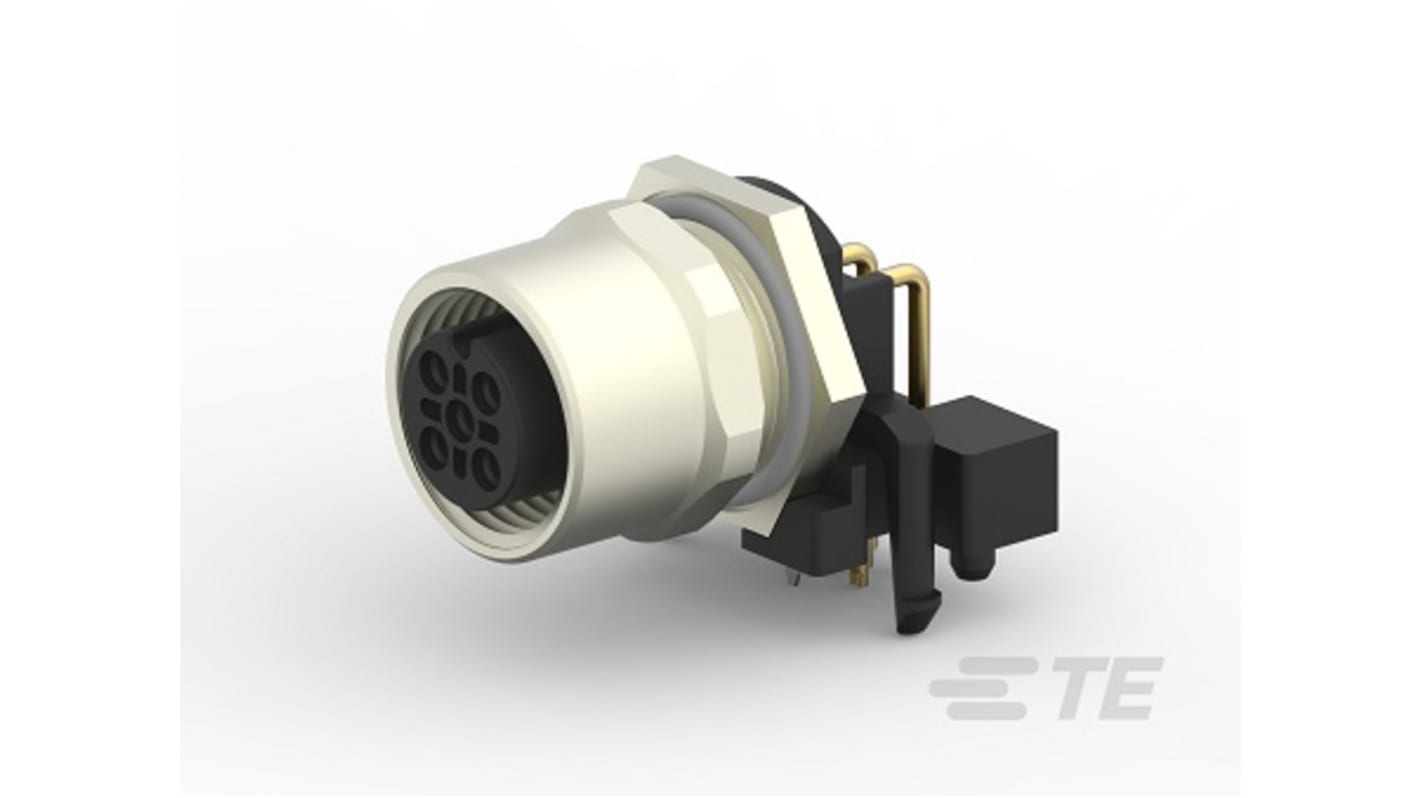 Conector circular TE Connectivity hembra Ángulo de 90° de 4 vías, montaje aéreo