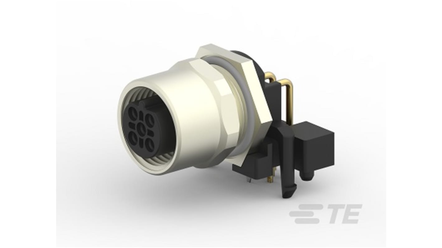 Conector circular TE Connectivity hembra Ángulo de 90° de 5 vías, montaje aéreo