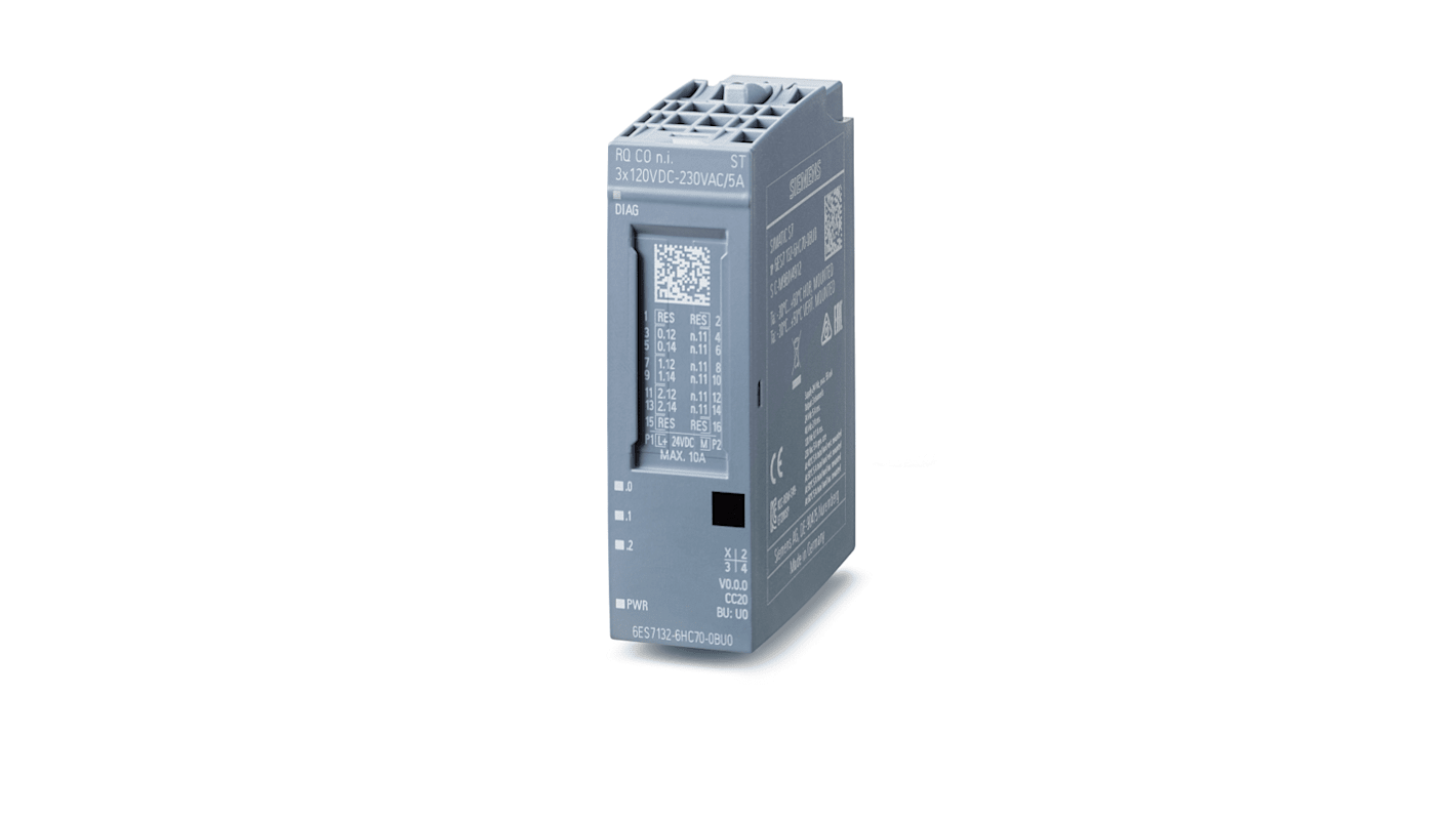 Módulo de salida digital Siemens 6ES7132, 230 V, para usar con Sistema de E/S SIMATIC, 3 salidas tipo Digital