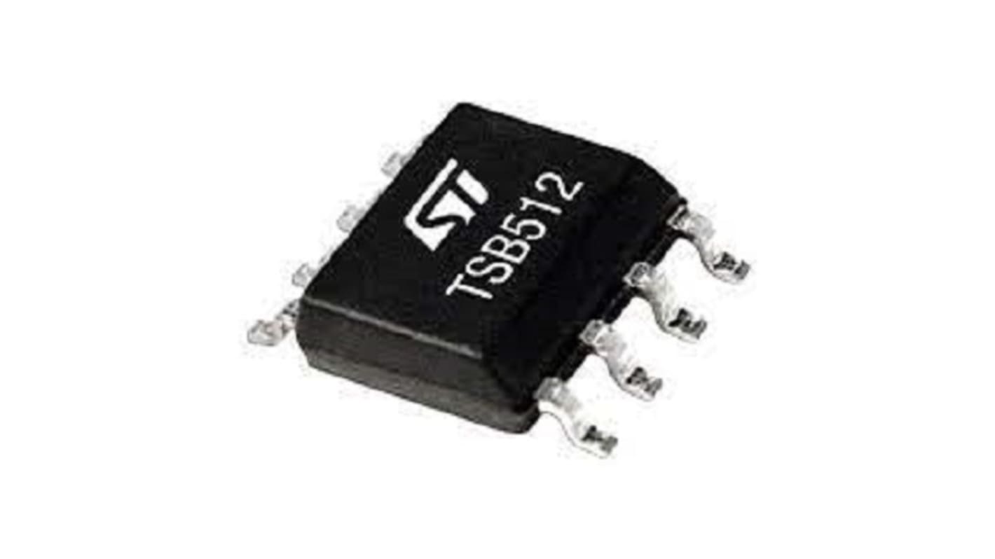 TSB512IYST STMicroelectronics, 2-Channel Differential Amplifier 6MHz Rail to Rail Input/Output 8-Pin MiniSO8