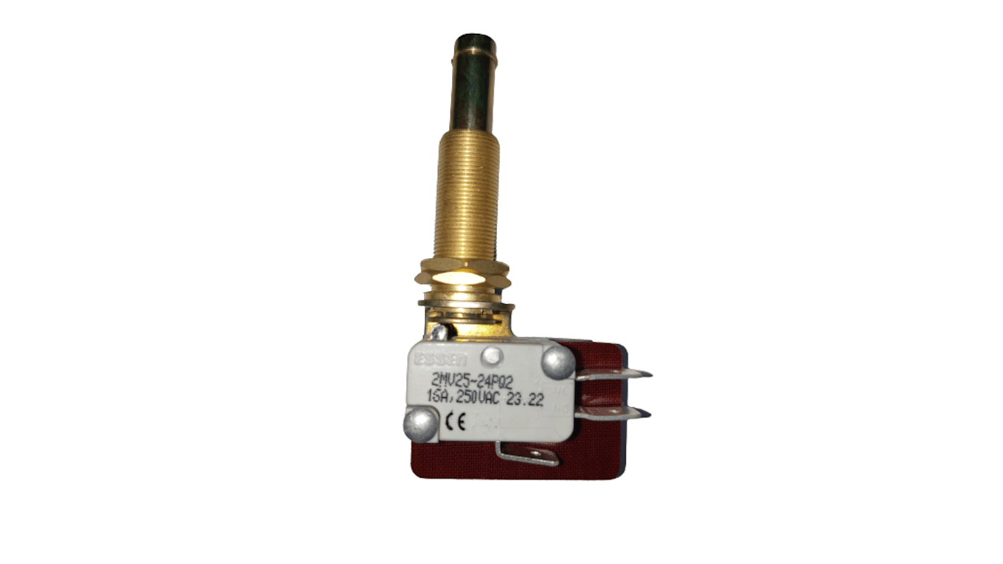 RS PRO Mikroschalter Federstößel-Betätiger Schnellverbindung, 16 A bei 250 V AC, Zweipoliger Wechselschalter (DPDT) IP