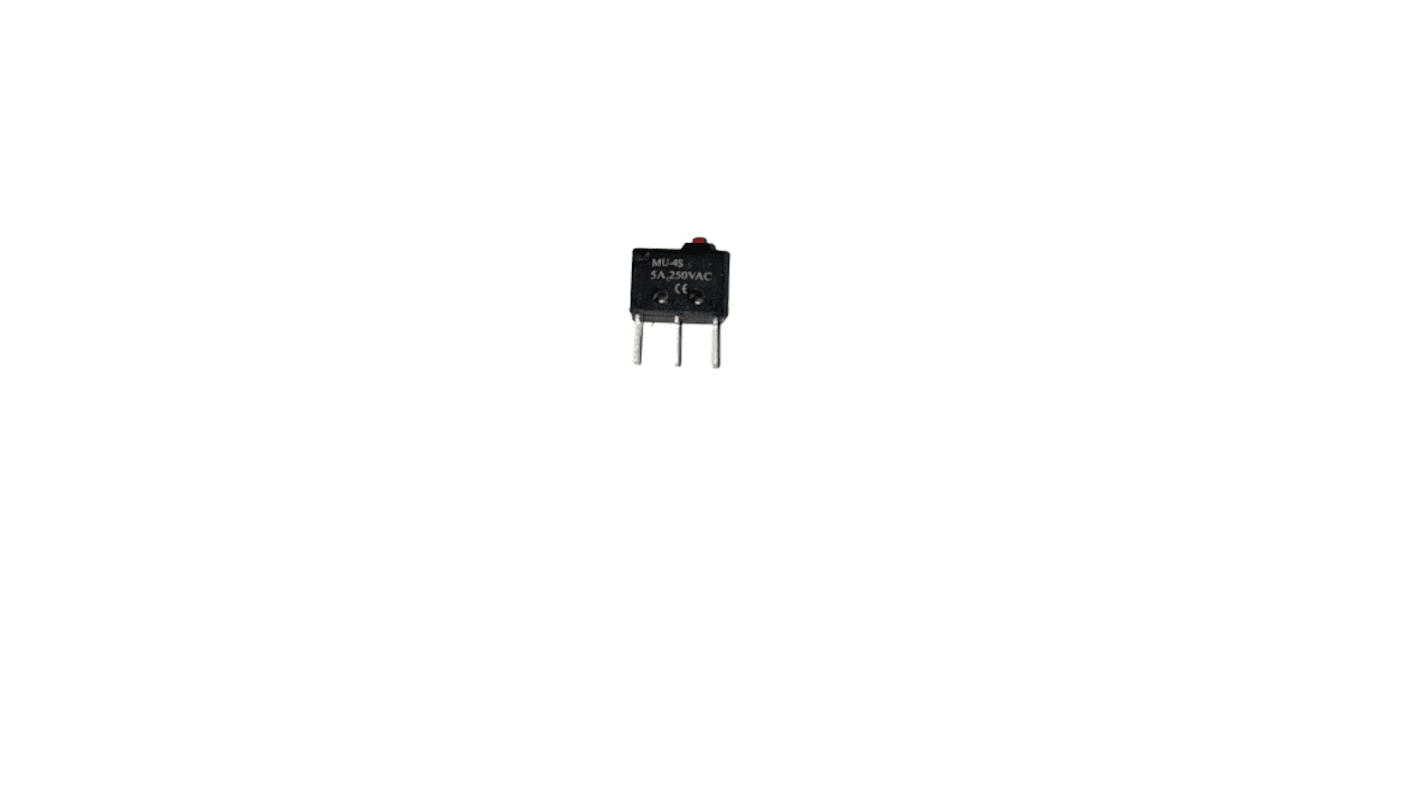 RS PRO Plunger Microswitch, Quick Connect Terminal, 7A @ 250V ac, SPDT, IP40