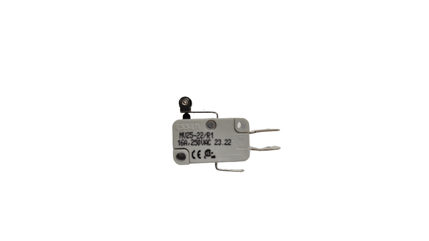 Microinterruptor, Palanca de rodillo corta SPDT 16 A a 250 V AC