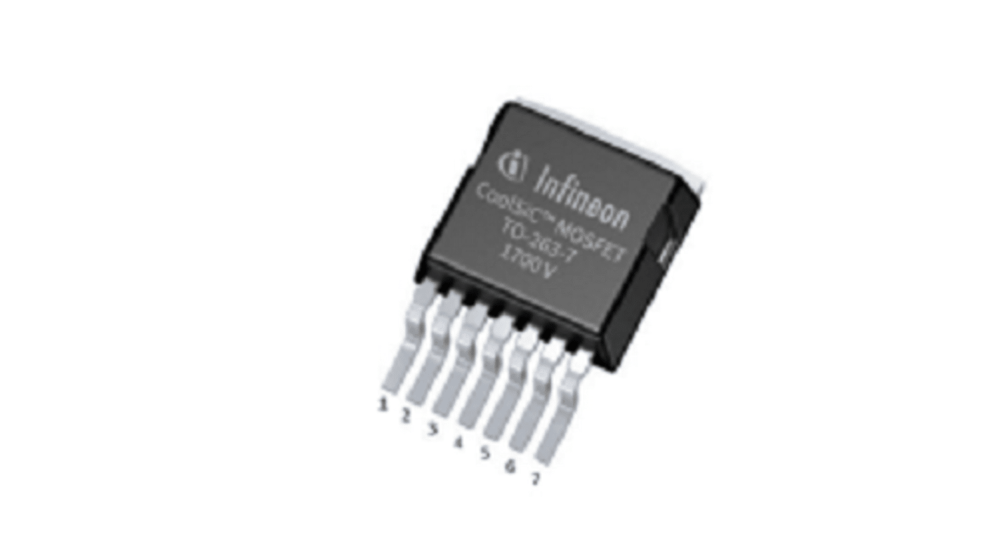 N-Channel MOSFET, 9.8 A, 1700 V, 7-Pin D2PAK Infineon IMBF170R450M1XTMA1