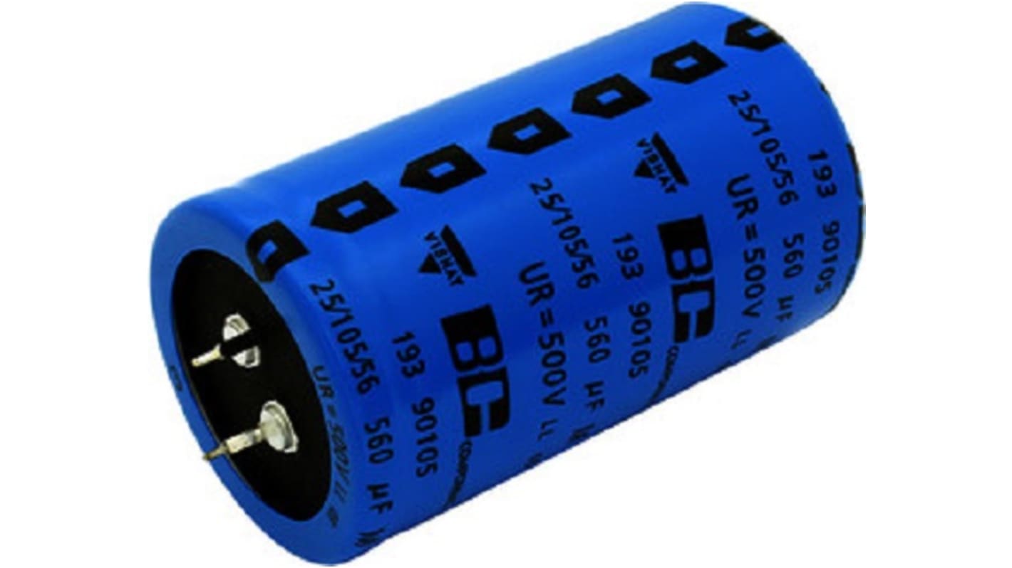 Vishay 560μF Aluminium Electrolytic Capacitor 570V dc, Snap-In - MAL219390125E3