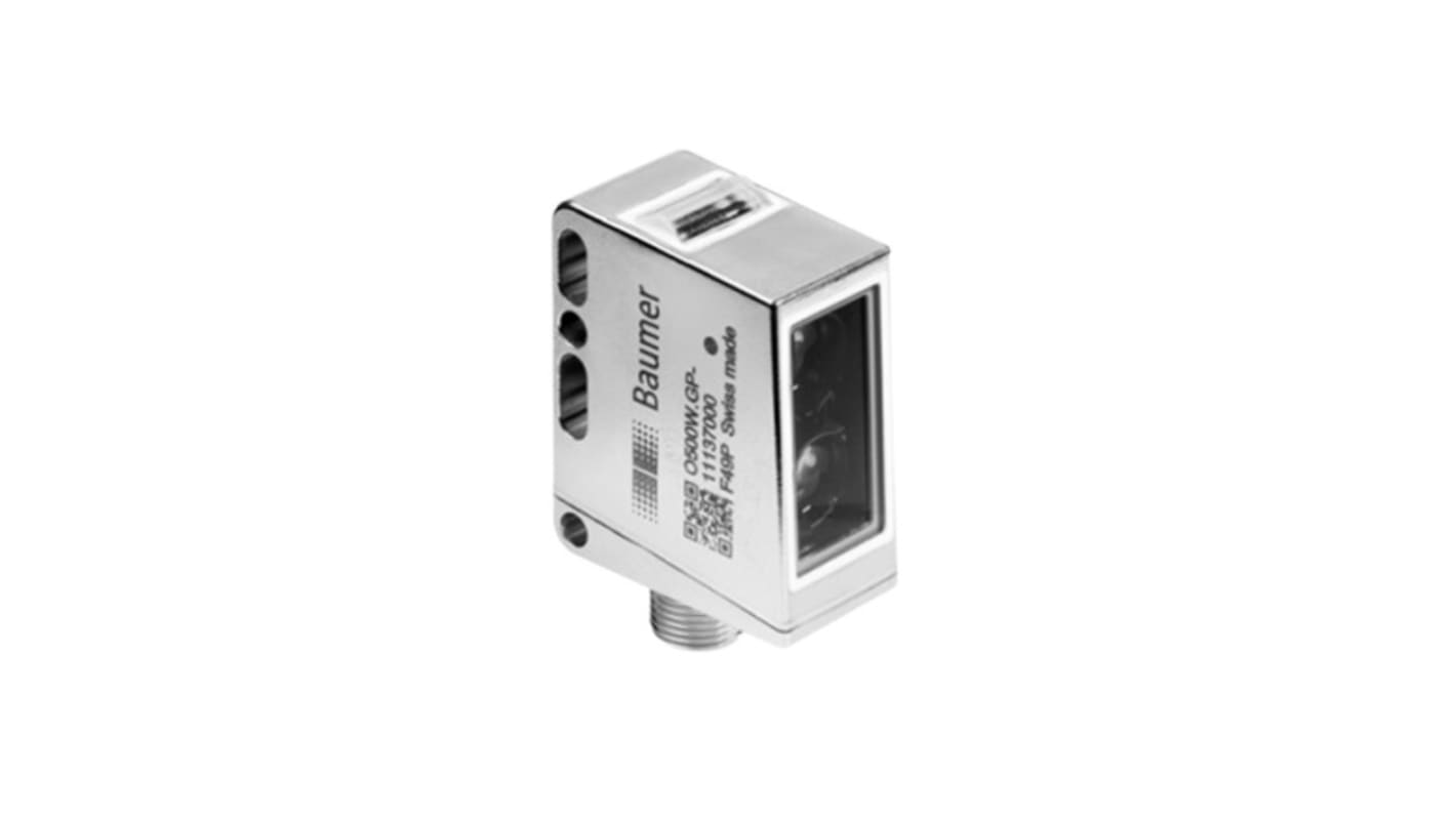 Baumer Rechteckig Optischer Sensor, Lichtschranke SmartReflect, Bereich 60 → 600 mm, PUSH/PULL Ausgang, Stecker