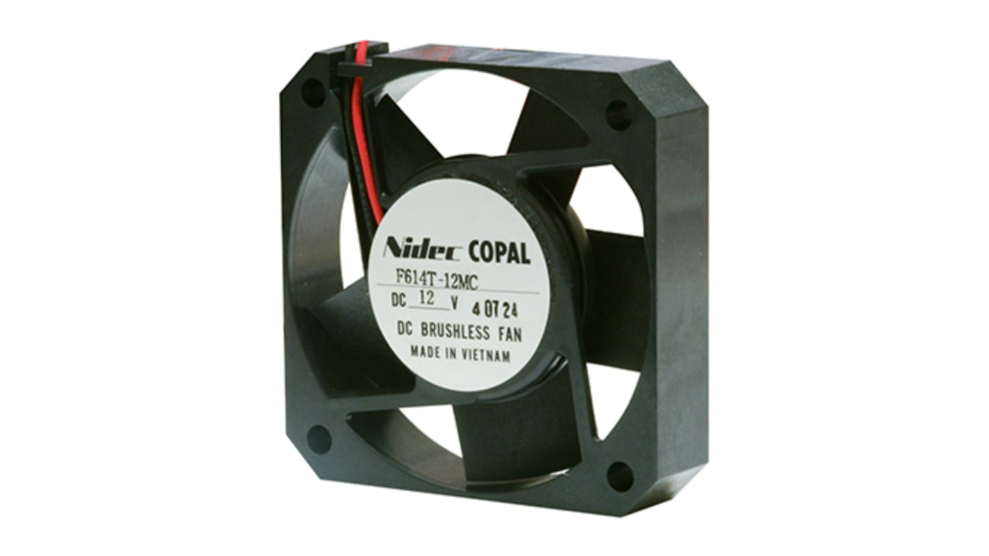 NIDEC COPAL ELECTRONICS GMBH 軸流ファン 電源電圧：12 V dc, DC, F614T-12MC