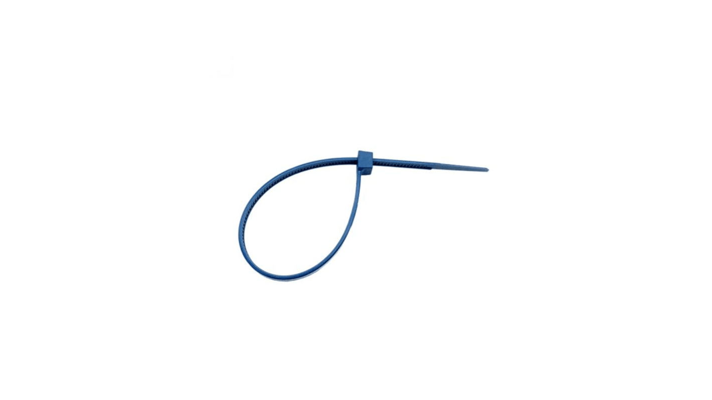 Detectamet Cable Tie, 145m x 3.45 mm, Blue Nylon