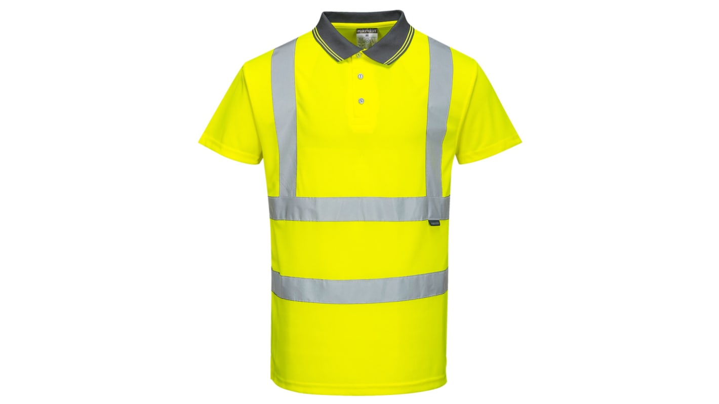Portwest Yellow 100% Polyester Polo Shirt, UK- 14in, EUR- 42cm