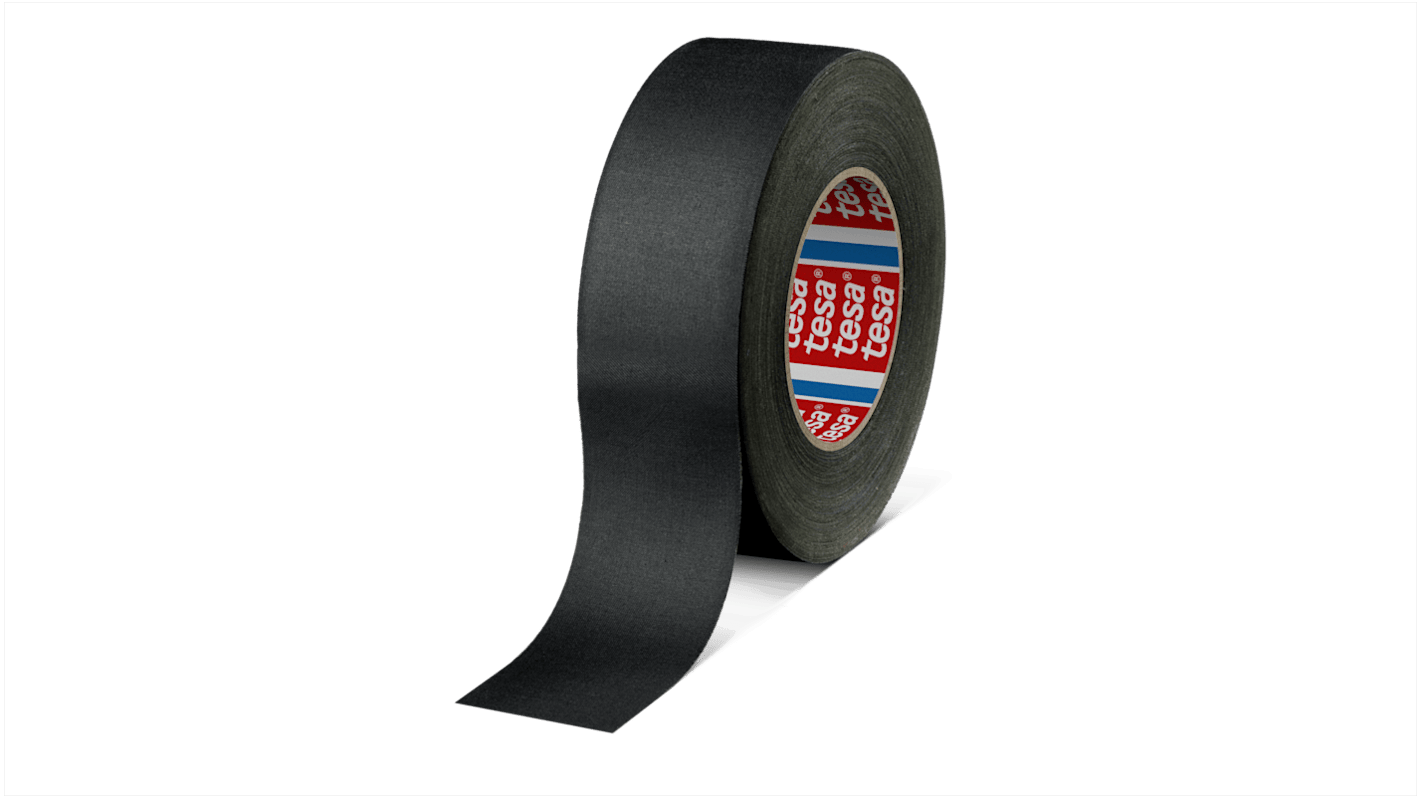 Tesa Gewebeband, Schwarz, 0.27mm x 50mm x 50m