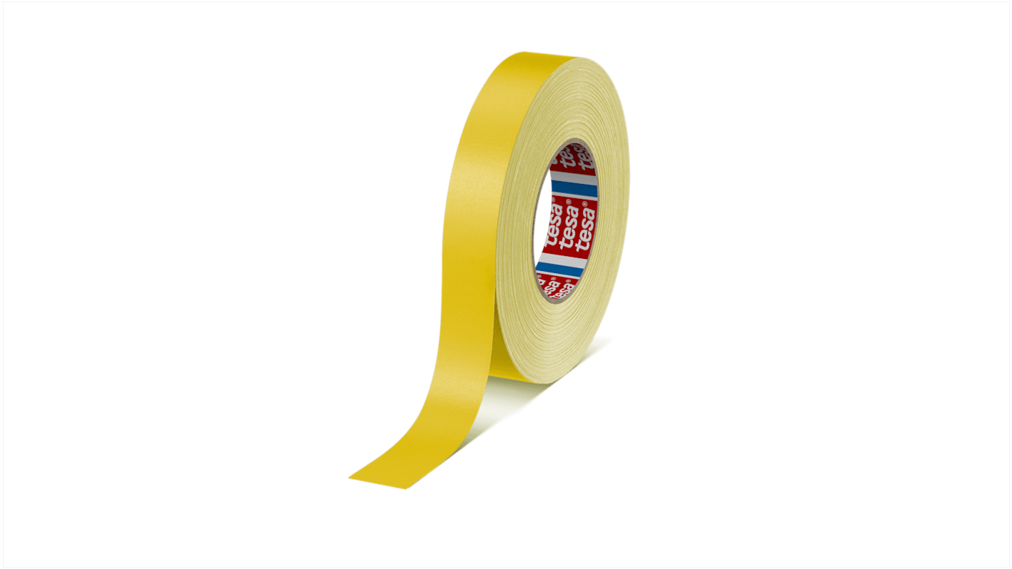 Tesa 4651 Cloth Tape, 50m x 25mm, Yellow