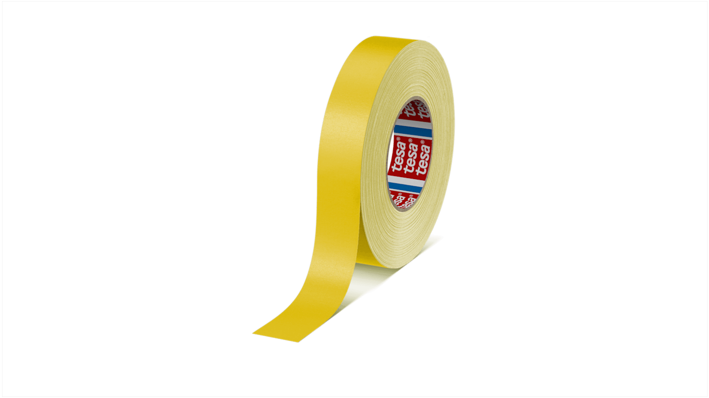 Tesa 4651 Cloth Tape, 50m x 30mm, Yellow