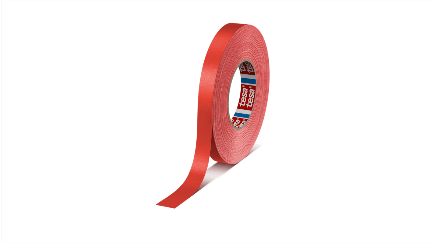 Tesa 4651 Gewebeband, Acrylbeschichtetes Tuch Rot, 0.31mm x 19mm x 50m