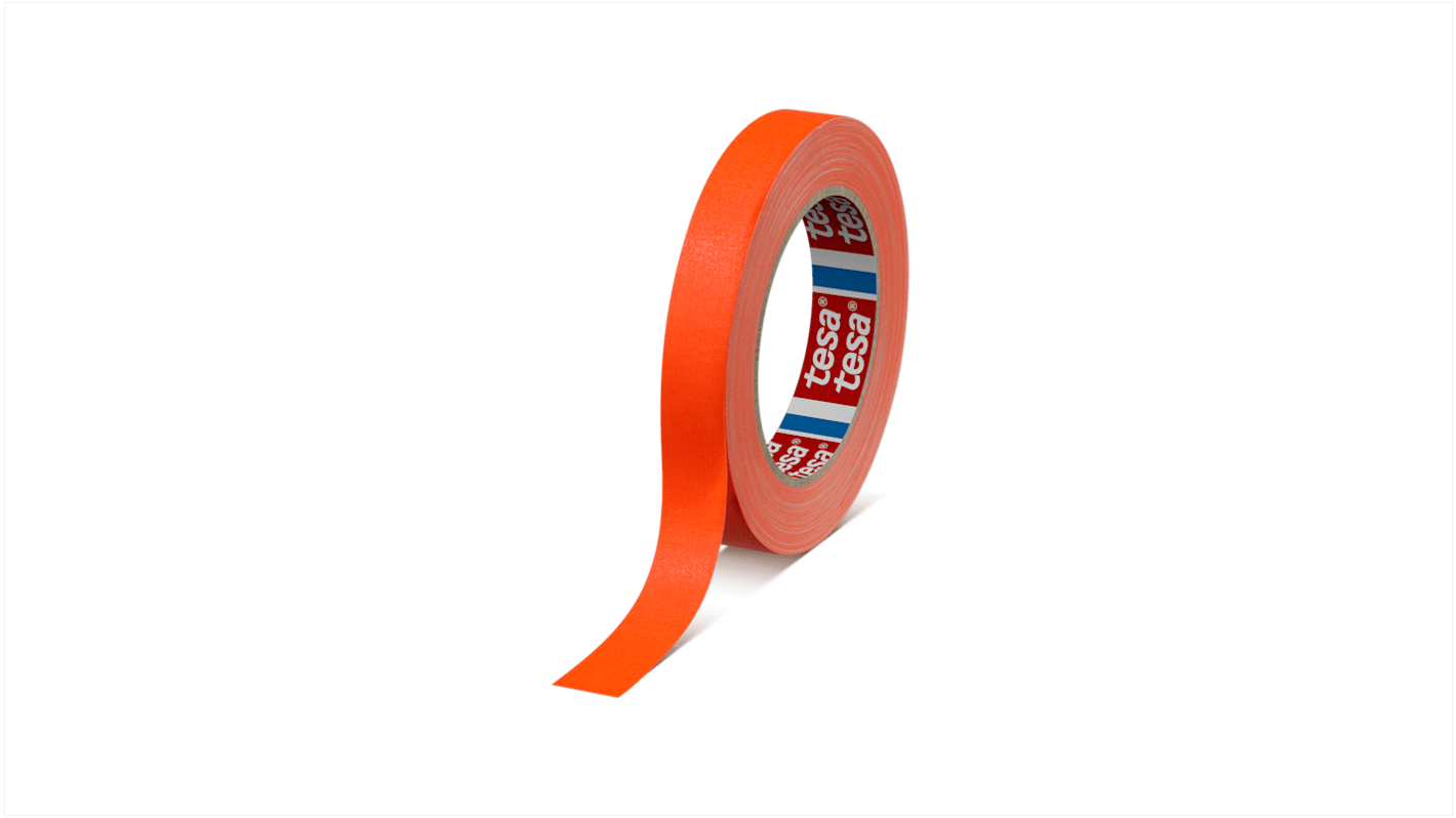 Cinta gaffer Tesa, Naranja Revestimiento acrílico, 19mm x 25m