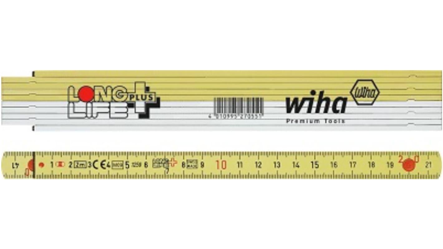 Folding ruler LongLife Plus 2 m metric,