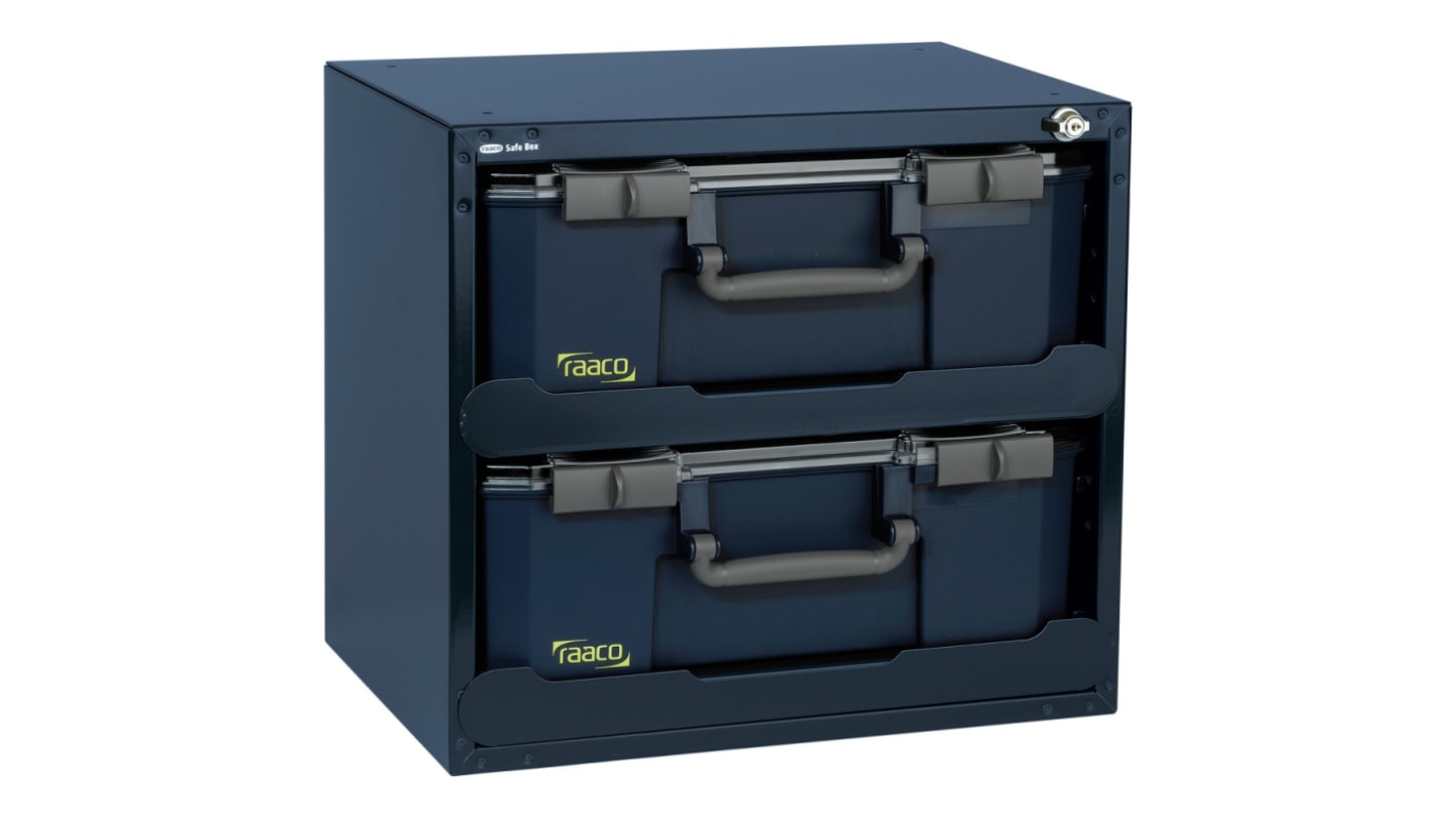 Caja organizadora Raaco de 16 compartimentos ajustables, 451mm x 330mm x 403mm