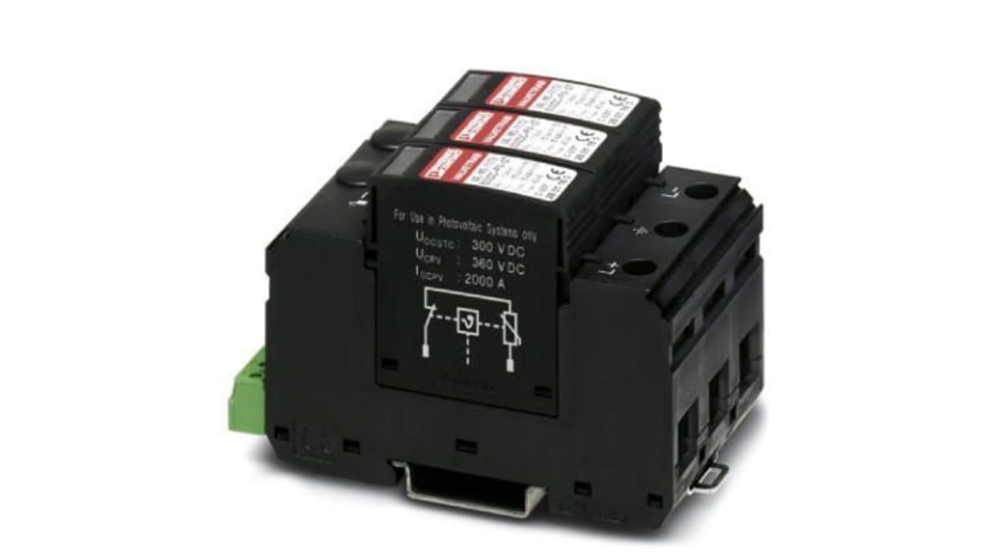 Phoenix Contact Single Phase Surge Arrester, 40kA, = 2.6kV, DIN Rail Mount