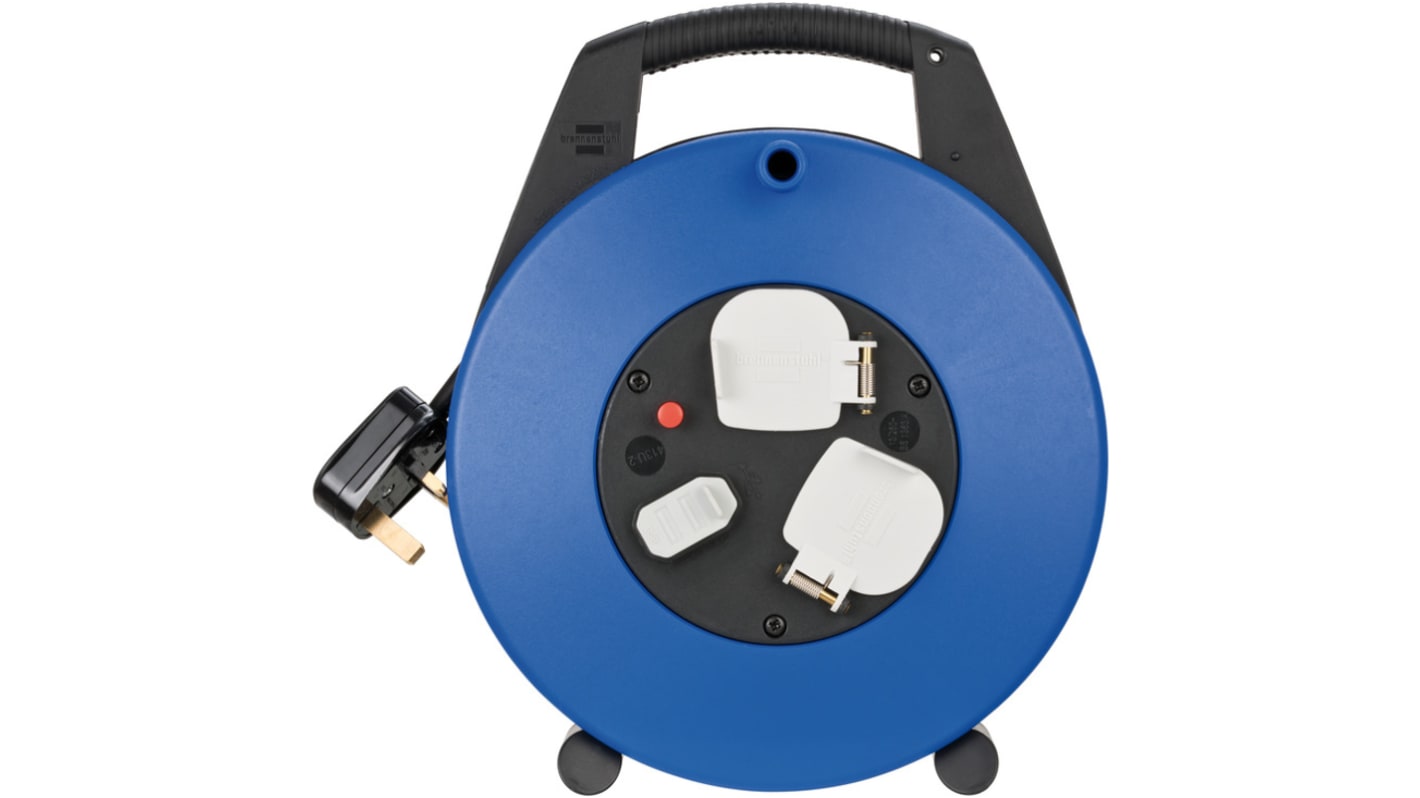 brennenstuhl 10m 4 Socket Type G - British, USB Cable Reel