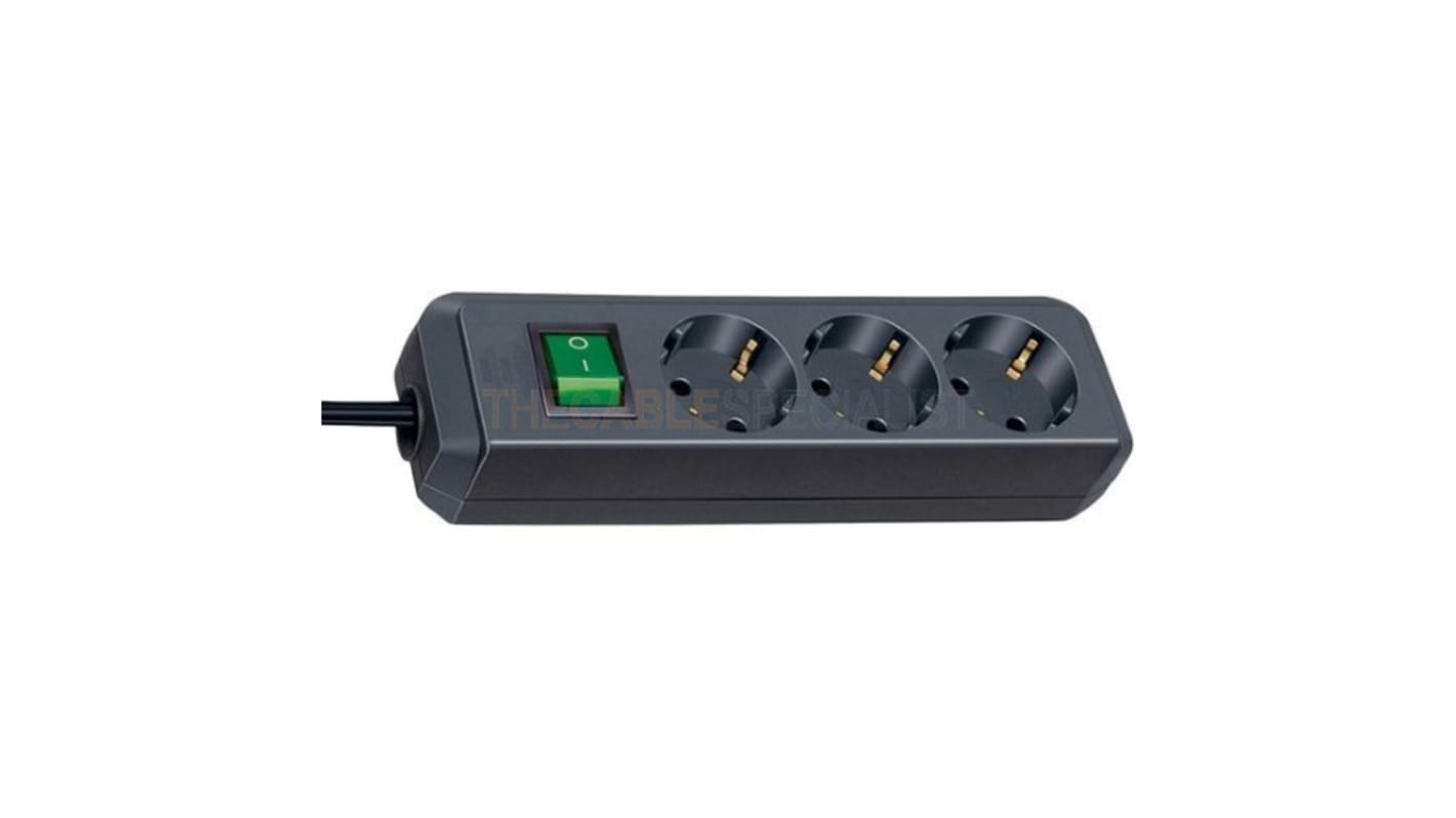 brennenstuhl 3m 3 Socket Type F - German Schuko, USB Extension Lead