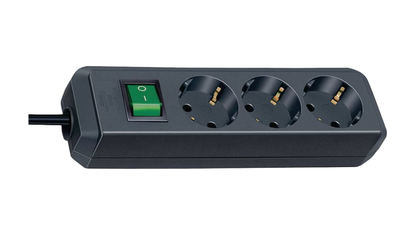 Rallonge électrique brennenstuhl 5m, 3 prises Type F - schuko allemand, USB