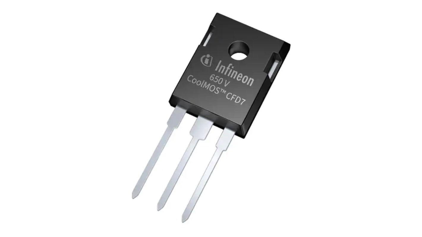 Infineon Pチャンネル MOSFET650 V 36 A スルーホール パッケージTO-247 3 ピン
