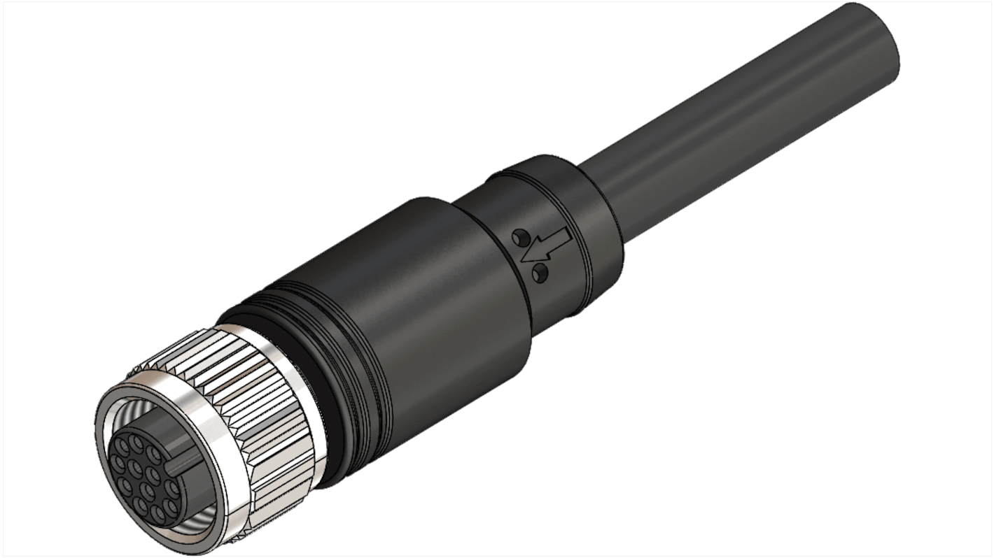 Cable de conexión RS PRO, con. A M12 Hembra, con. B Sin terminación, cod.: A, long. 10m, 30 V, 1,5 A, IP67