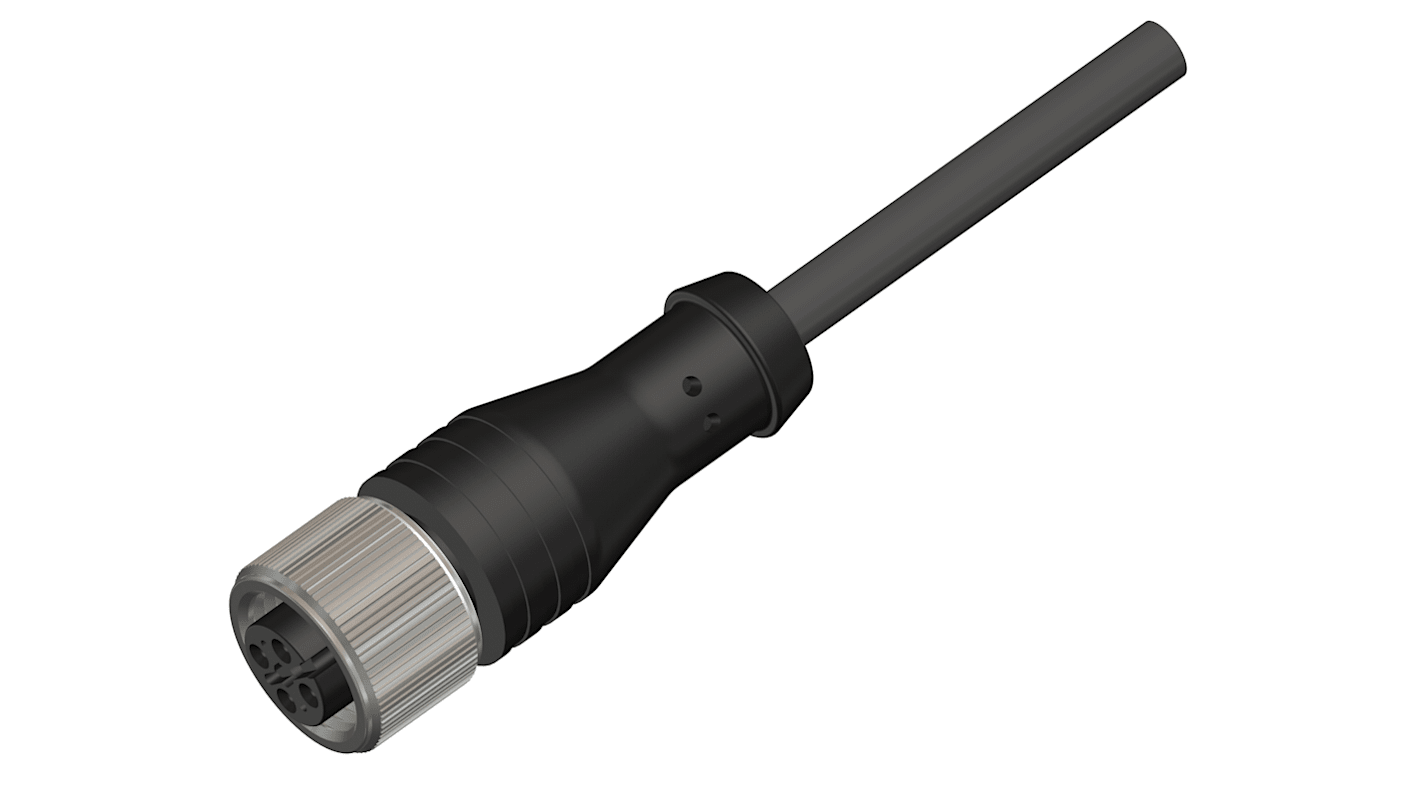 RS PRO Straight Female M12 to Unterminated Sensor Actuator Cable, 5m