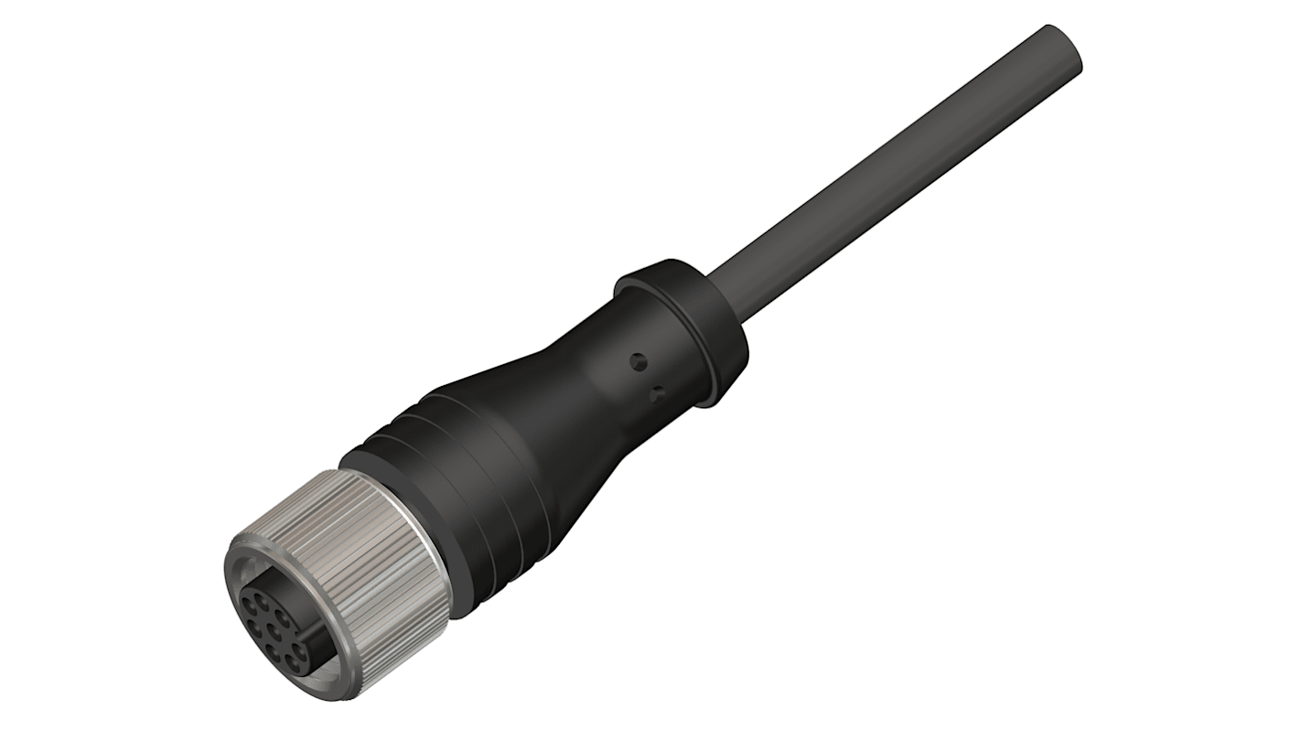 RS PRO Straight Female M12 to Unterminated Sensor Actuator Cable, 10m