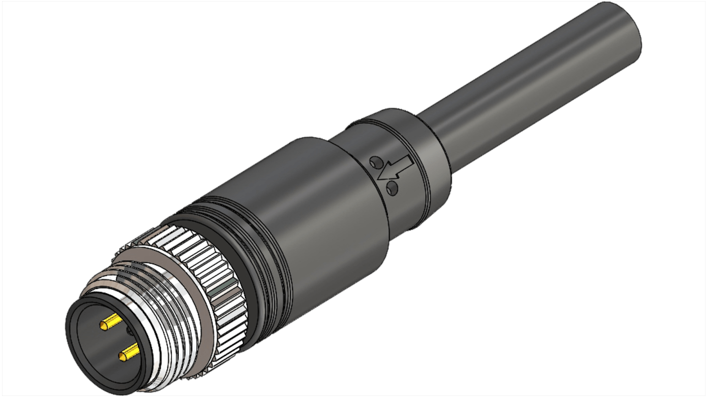 Cavo sensore/attuatore RS PRO 4 cond. M12 Maschio / Senza terminazione, Ø 4.8mm, L. 2m