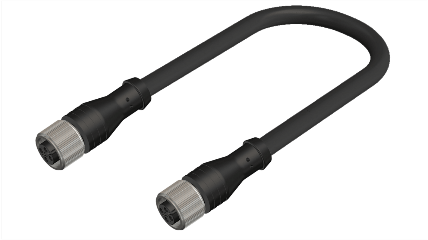 Cable de conexión RS PRO, con. A M12 Hembra, con. B M12 Hembra, cod.: A, long. 5m, 250 V, 4A, IP67