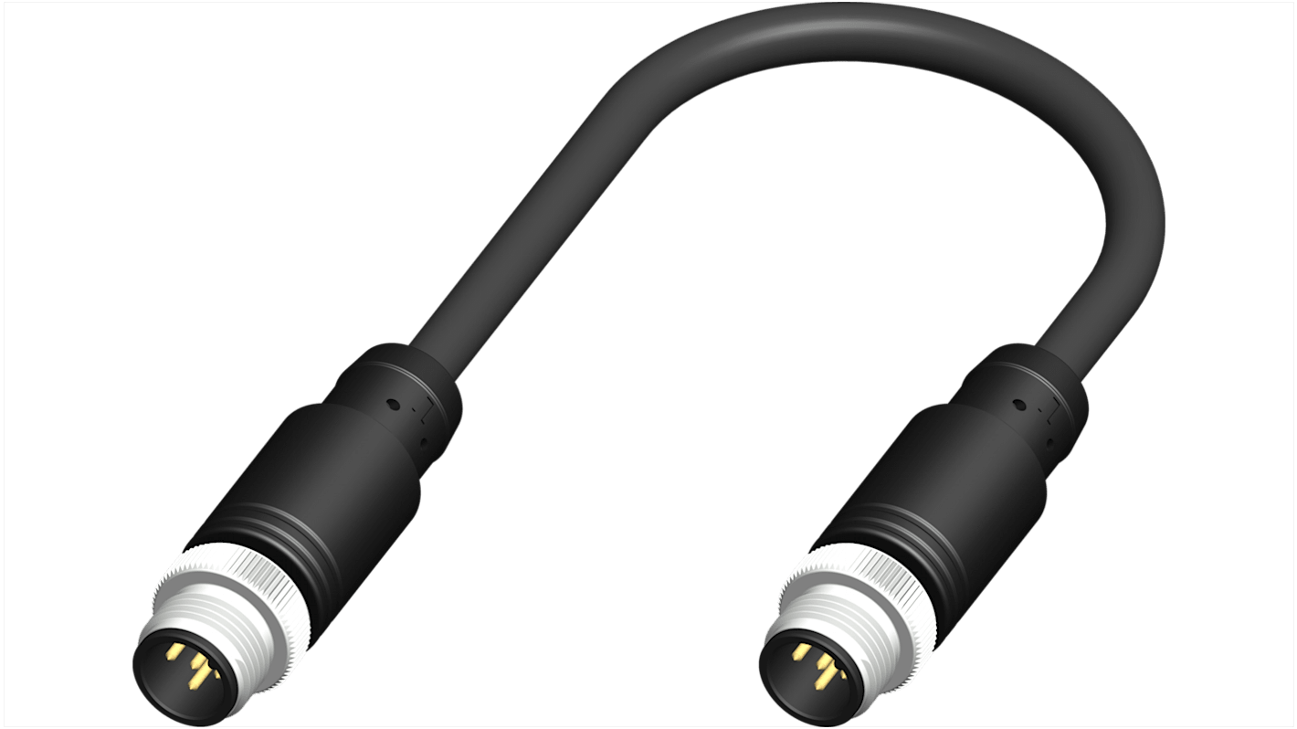 RS PRO konfektioniertes Sensorkabel 5-adrig, Stecker gerade / M12 Stecker gerade, Länge 10m