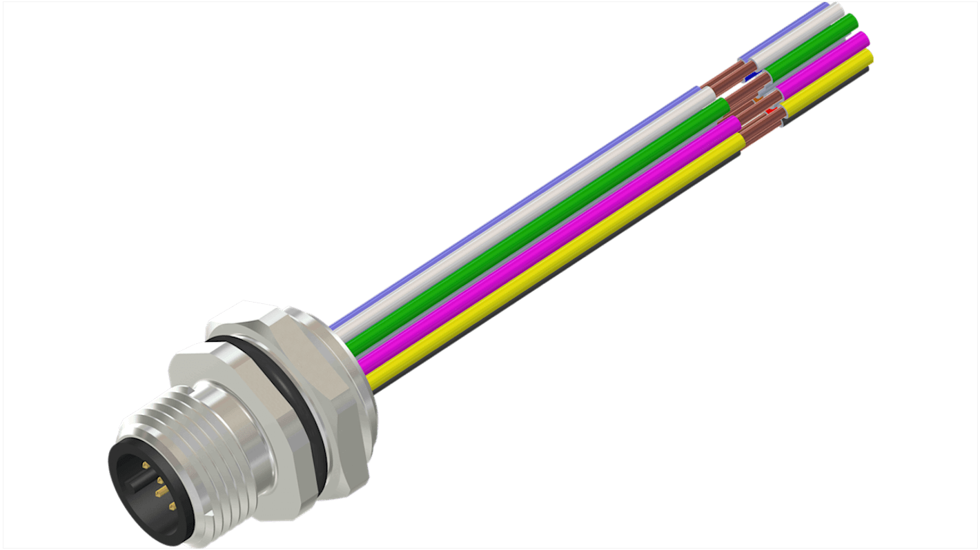 Connecteur circulaire RS PRO, M12 12 contacts, Montage panneau