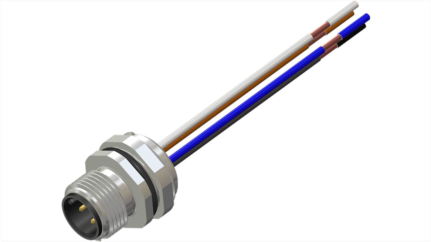 RS PRO Circular Connector, 4 Contacts, Panel Mount, M12 Connector, Plug, Male, IP67 RS