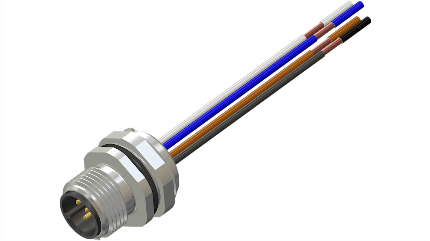 RS PRO Circular Connector, 5 Contacts, Panel Mount, M12 Connector, Plug