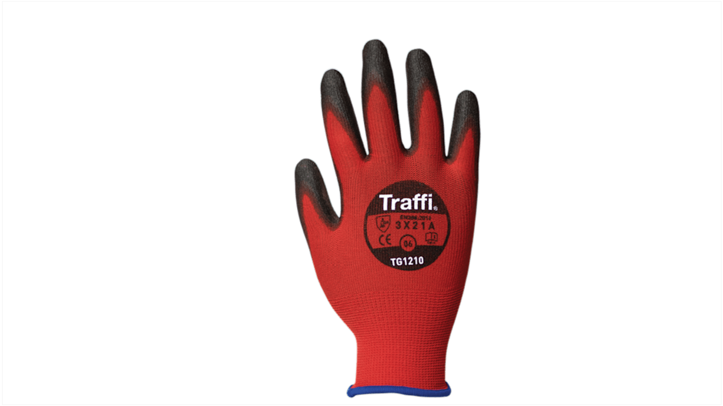 TG121006 Traffi Red Polyethylene Cut Resistant Cut Resistant Gloves