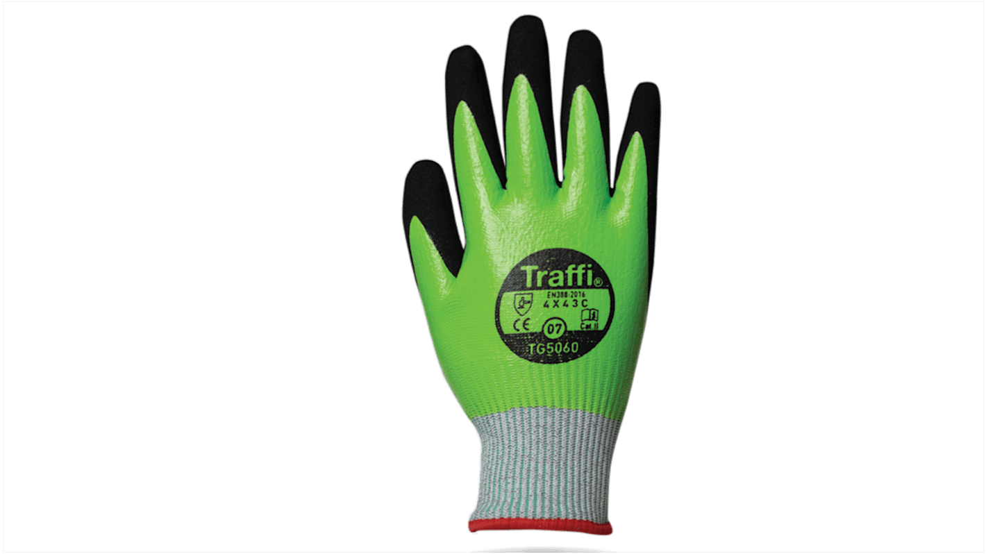 TG506007 Traffi Green Nitrile, Nylon Cut Resistant Cut Resistant