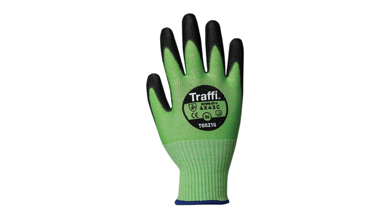 Traffi Schneidfeste Handschuhe, Größe 11, Schneidfest Grün