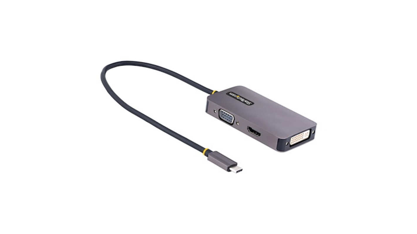 118USBCHDMIVGADVI USB C to DVI, HDMI, VGA Adapter, USB C, 1 Supported Display